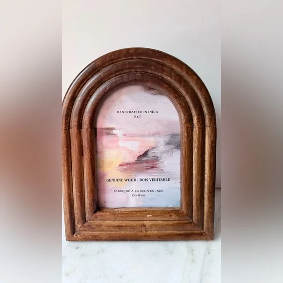 Handcrafted Wooden Picture Frame for 5”x7” photo - Picture 5 of 13